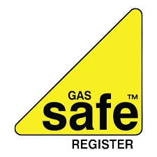 Gas Safe Register official badge logo indicating certified gas safety heating and plumbing contractor services.